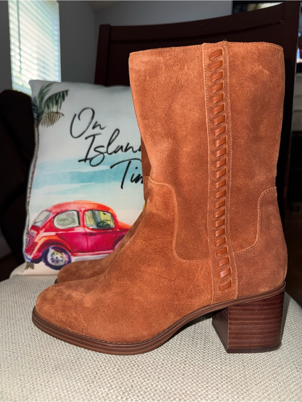 Vince Camuto Mid-Shaft Suede Boots -Zelcinna Size 8.5